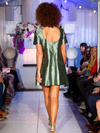 Silk A-line Sequin Dress back