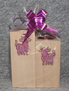 Hand Painted Highland Cow Candle Sticks - Heather